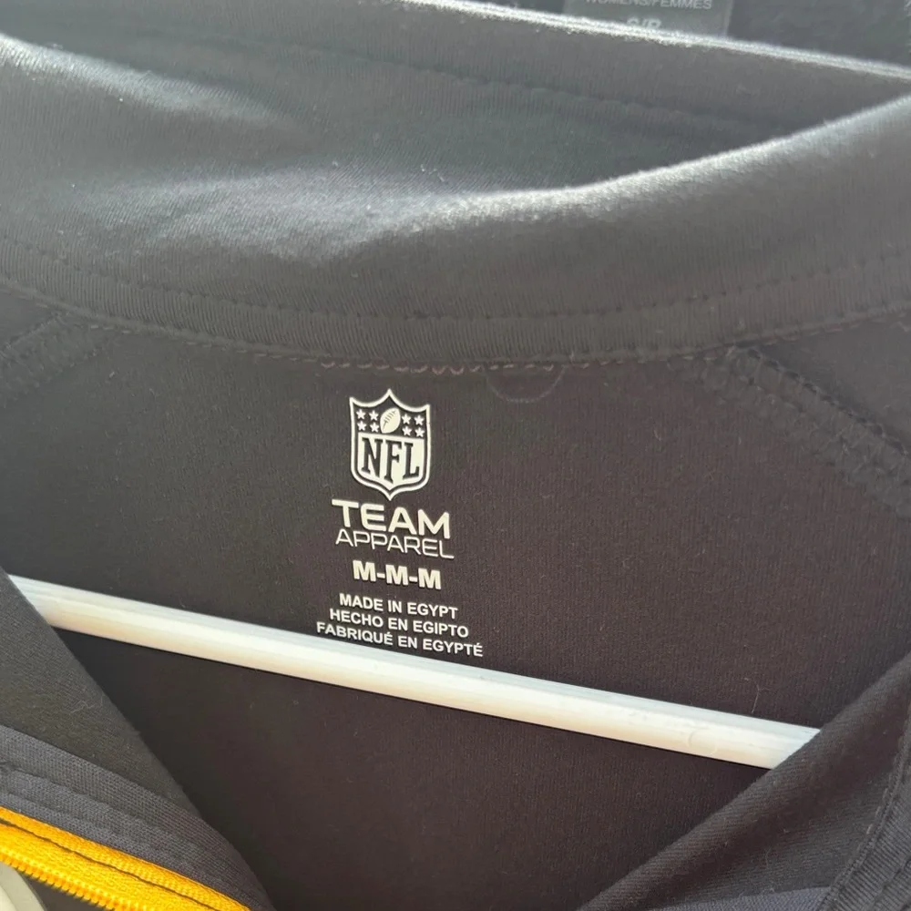 Steelers Women’s 1/4 Zip NFL Team Apparel Black Quarter-Zip Pullover, NWT - Picture 4 of 4